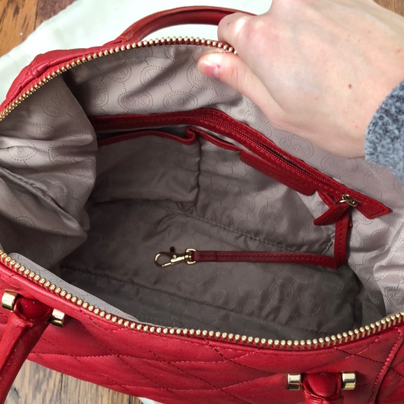 NWOT Michael Kors red quilted leather bag MK - Picture 8 of 8